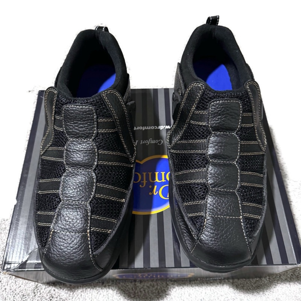 DR COMFORT EDWARD X DEPTH LEATHER SHOES